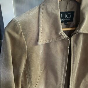 Women's Tan real SUEDE Blazer